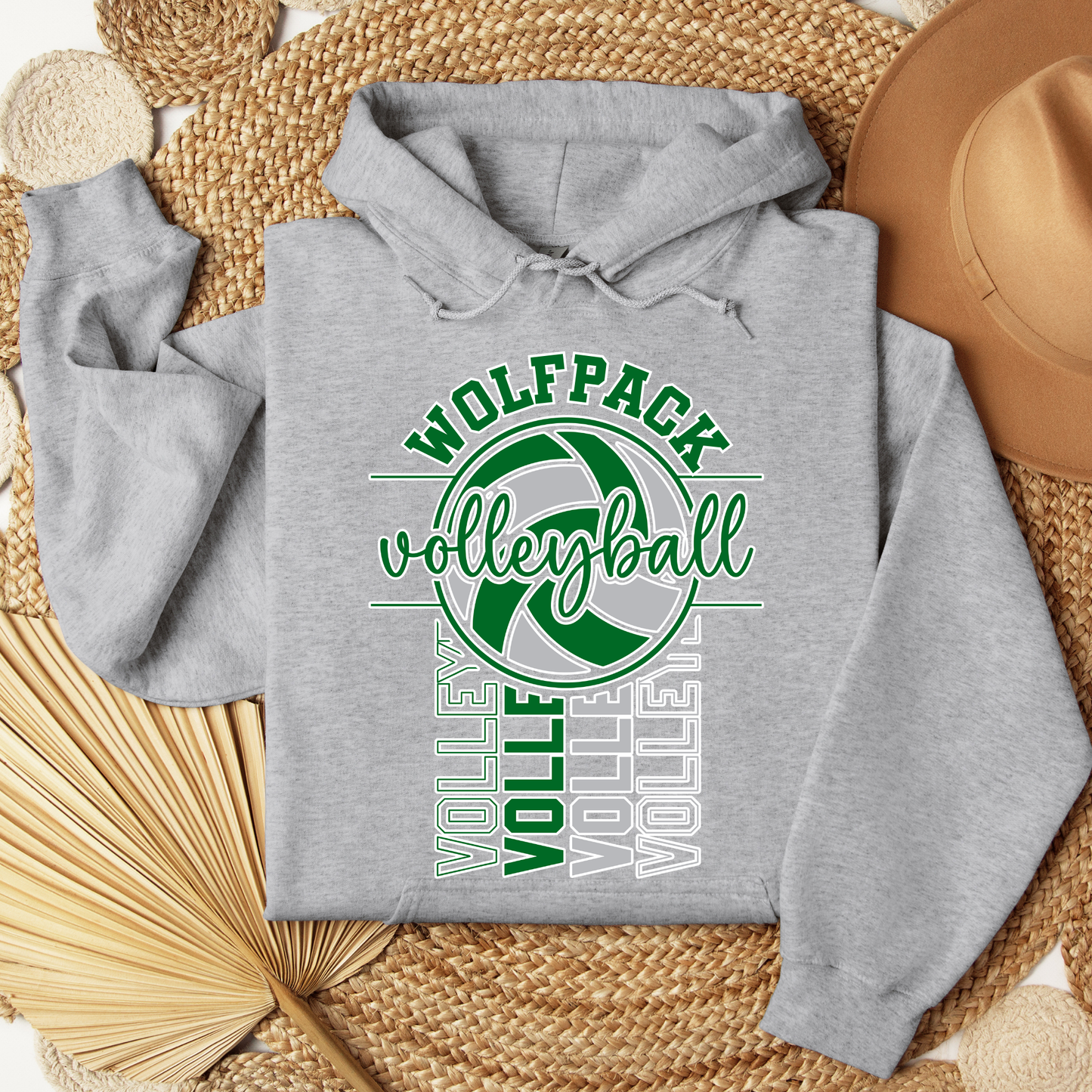 Wolfpack Vertical Hoodie - Hoodie or Crewneck Sweatshirt - Youth