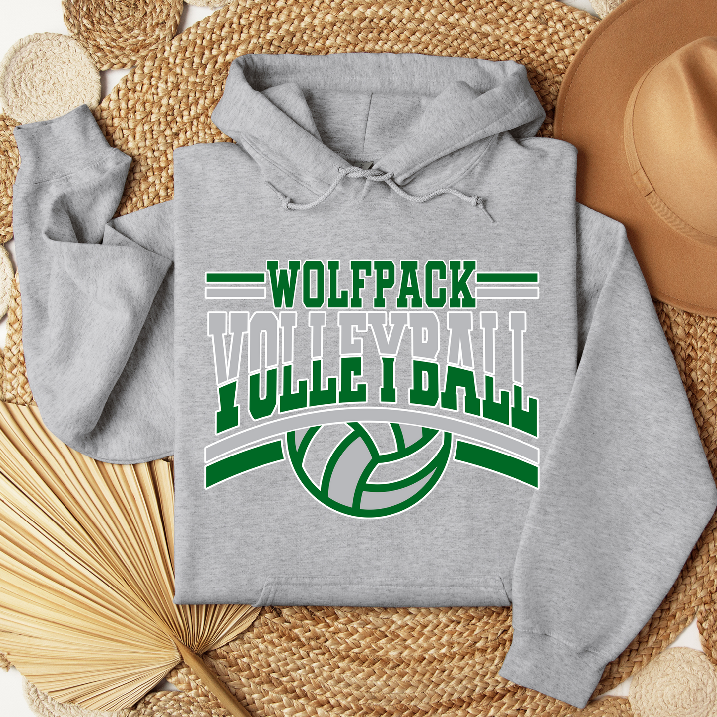 Wolfpack Volleyball - Hoodie or Crewneck Sweatshirt - Youth