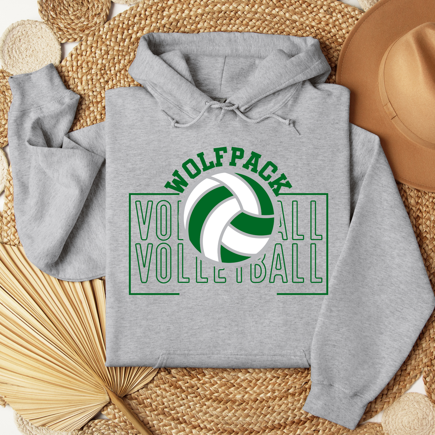 Wolfpack Volleyball - Hoodie or Crewneck Sweatshirt - Youth