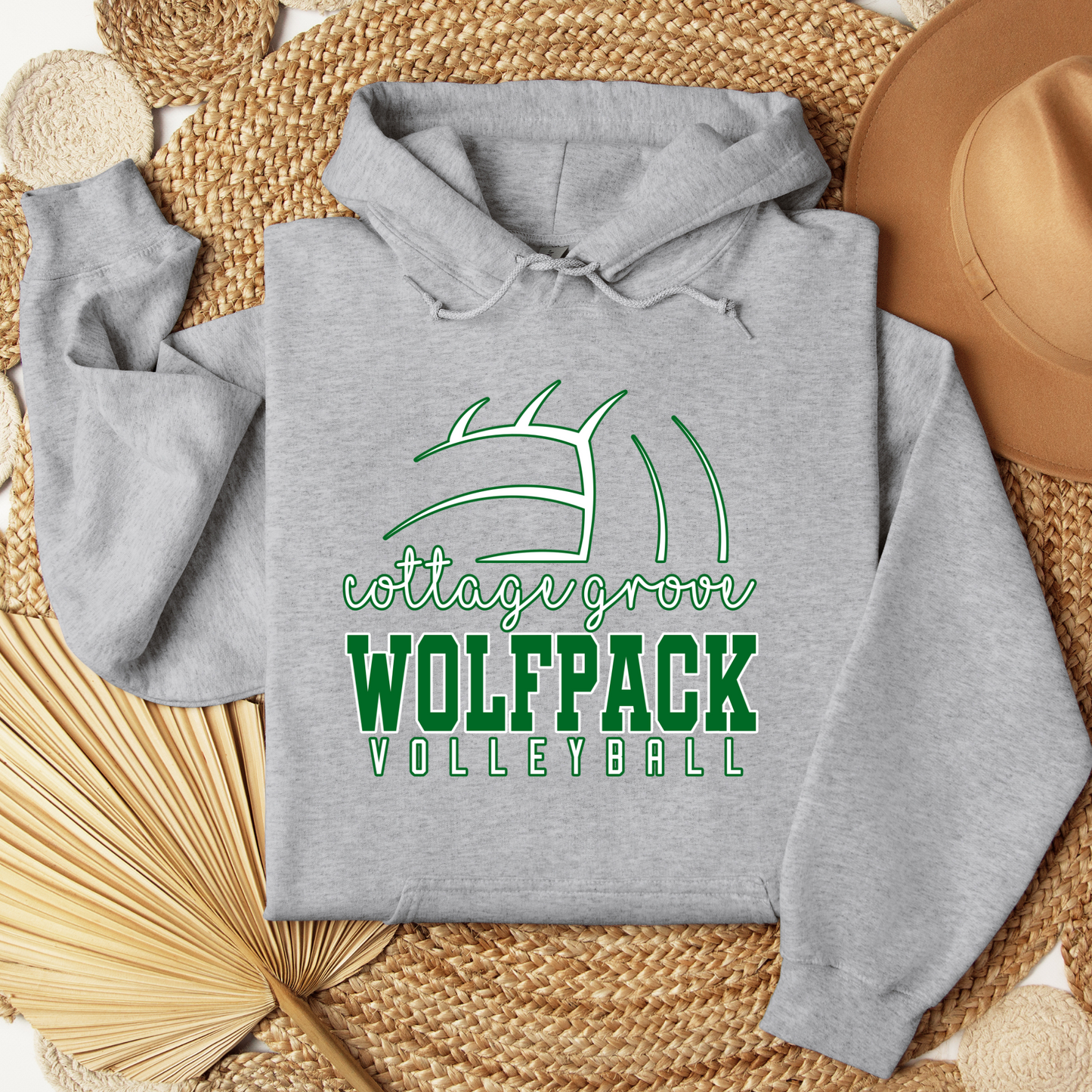 Wolfpack Volleyball - Hoodie or Crewneck Sweatshirt - Youth