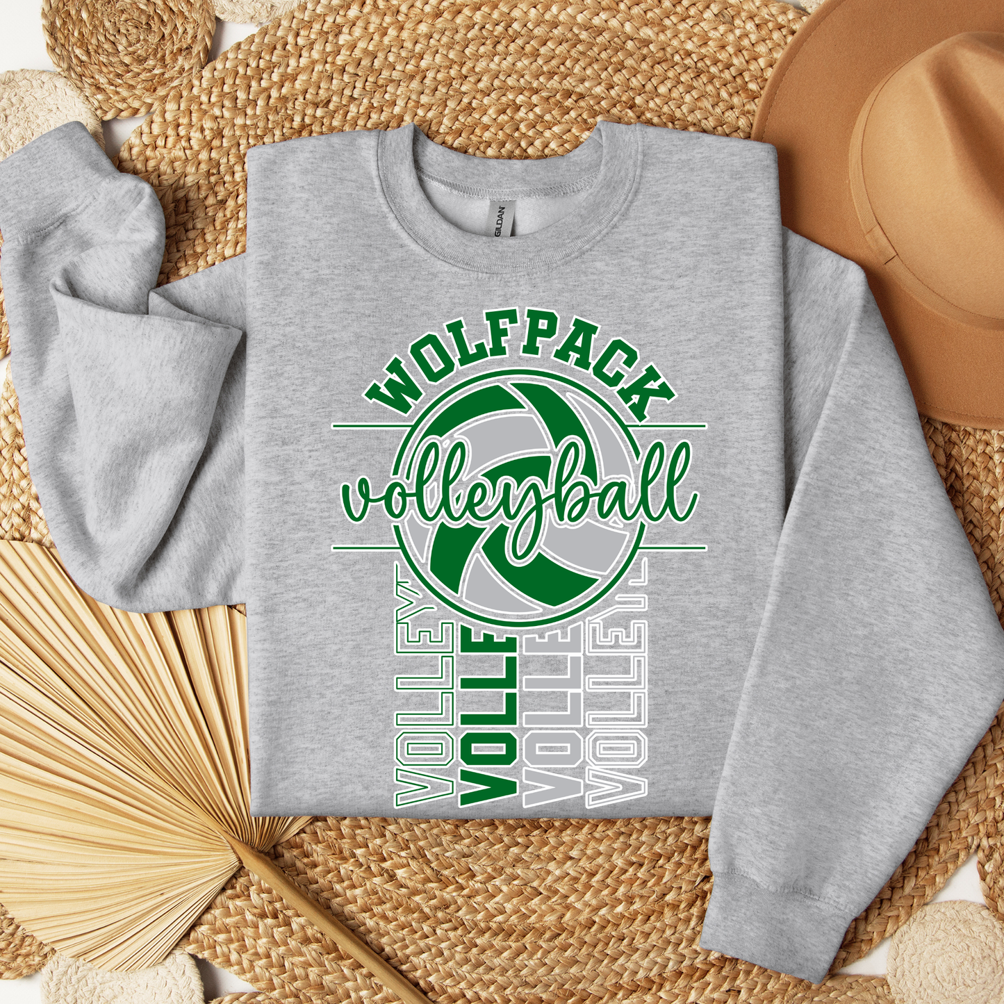 Wolfpack Vertical Hoodie - Hoodie or Crewneck Sweatshirt - Youth
