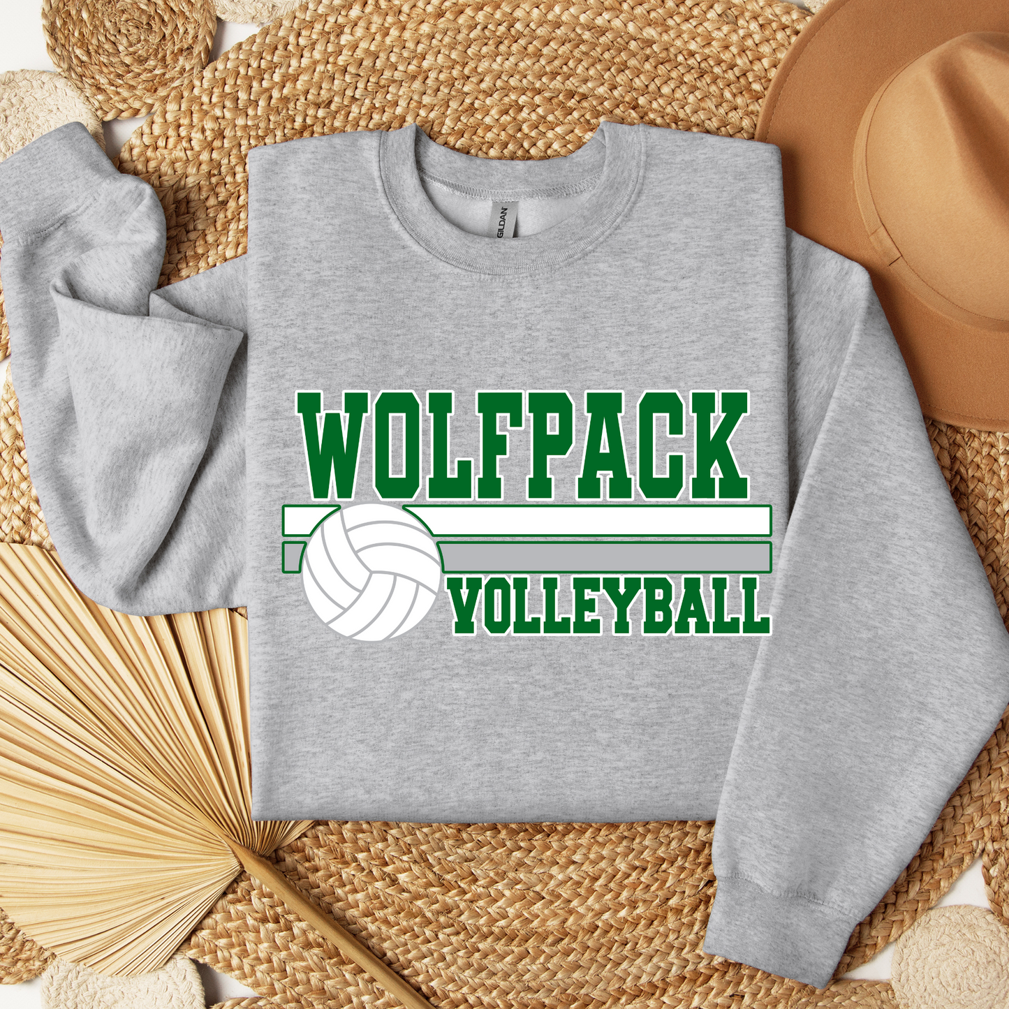 Wolfpack Volleyball - Hoodie or Crewneck Sweatshirt - Youth