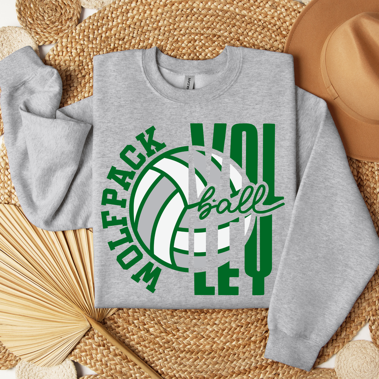 Wolfpack Volleyball - Hoodie or Crewneck Sweatshirt - Youth