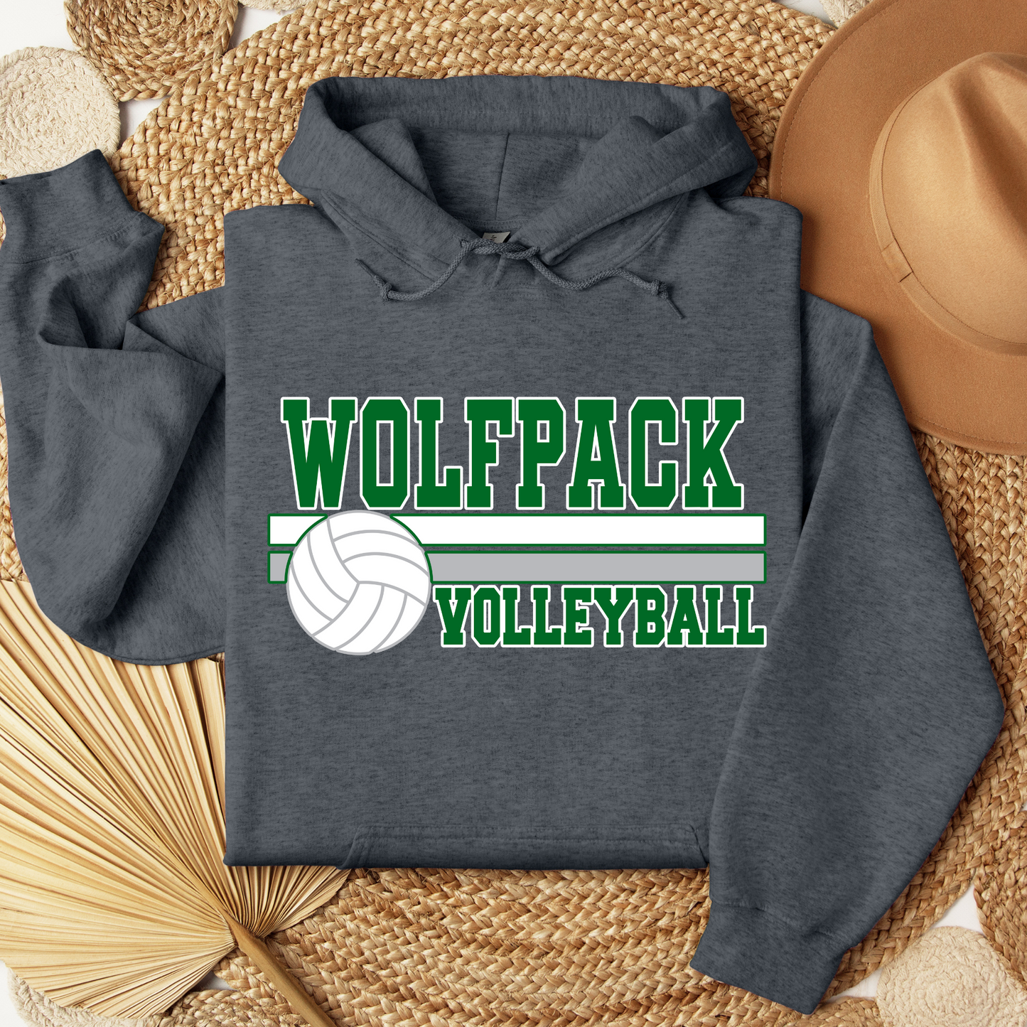 Wolfpack Volleyball - Hoodie or Crewneck Sweatshirt - Youth