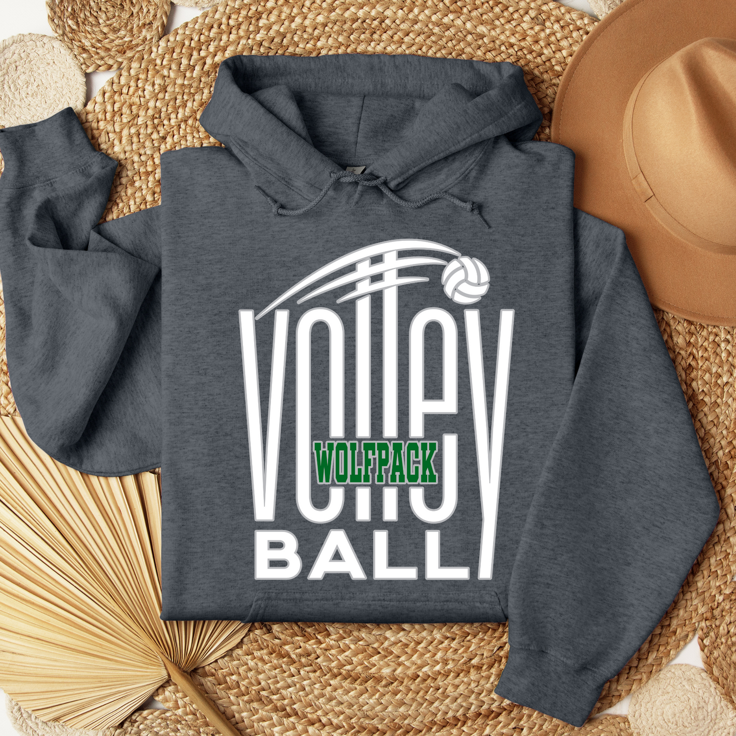 Wolfpack Volleyball - Hoodie or Crewneck Sweatshirt - Youth