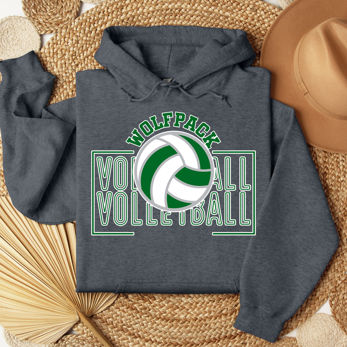 Wolfpack Volleyball - Hoodie or Crewneck Sweatshirt - Youth