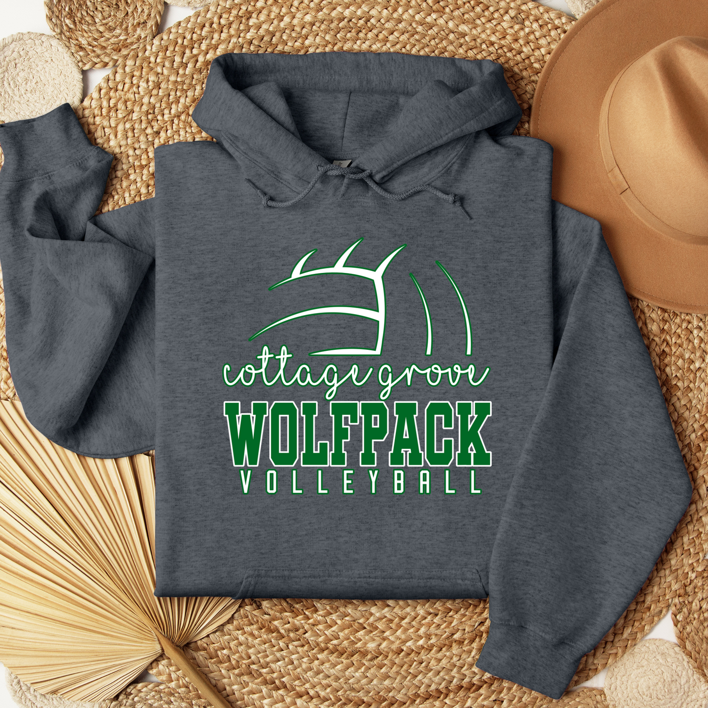 Wolfpack Volleyball - Hoodie or Crewneck Sweatshirt - Youth