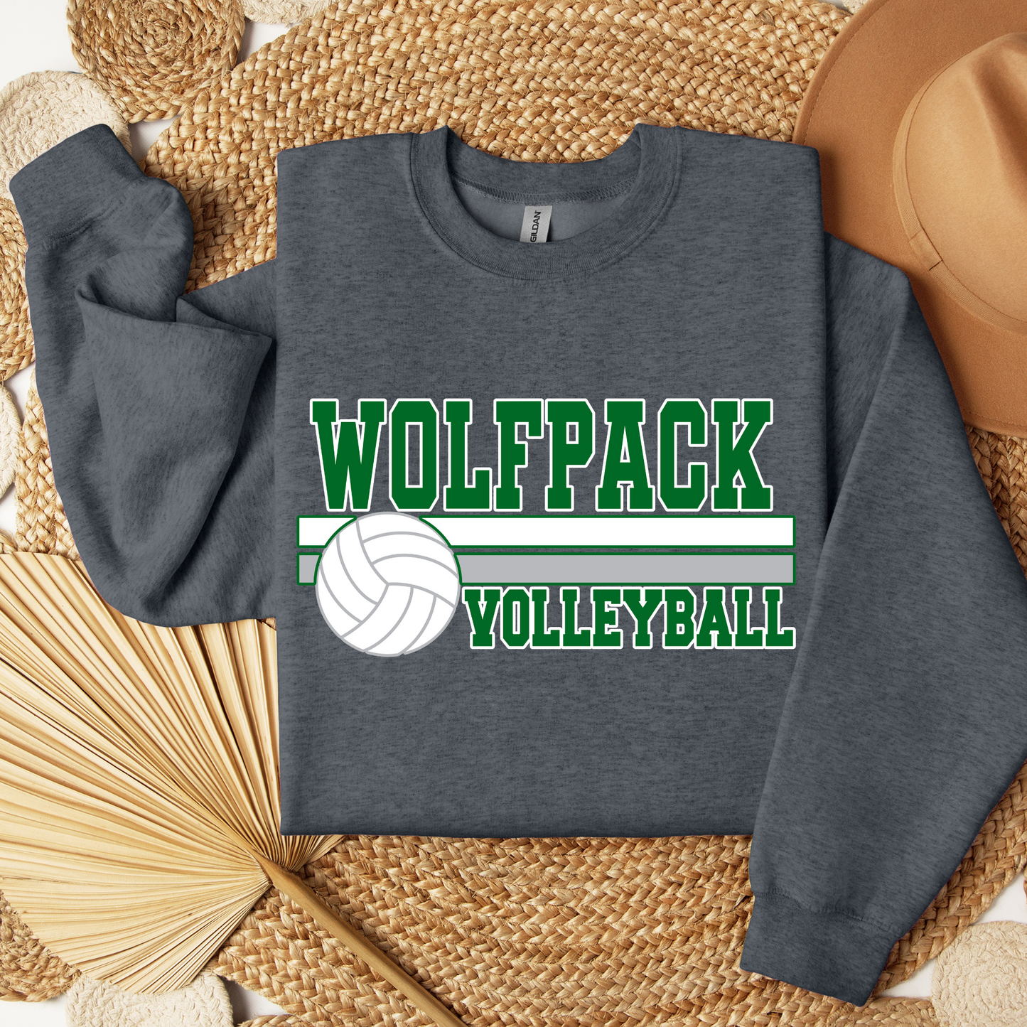 Wolfpack Volleyball - Hoodie or Crewneck Sweatshirt - Youth