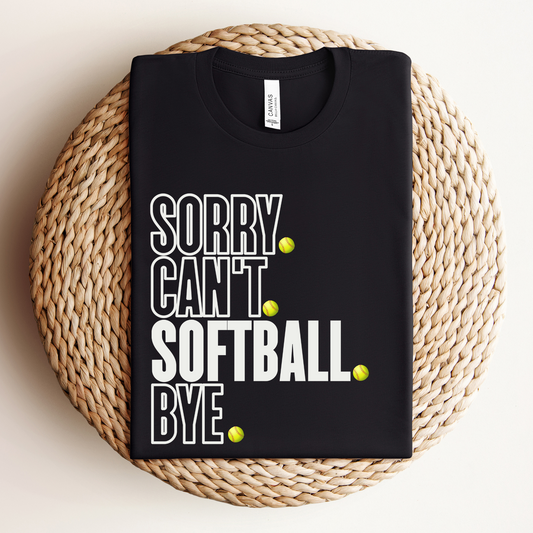 Sorry. Can't. {ANY SPORT}. Bye.