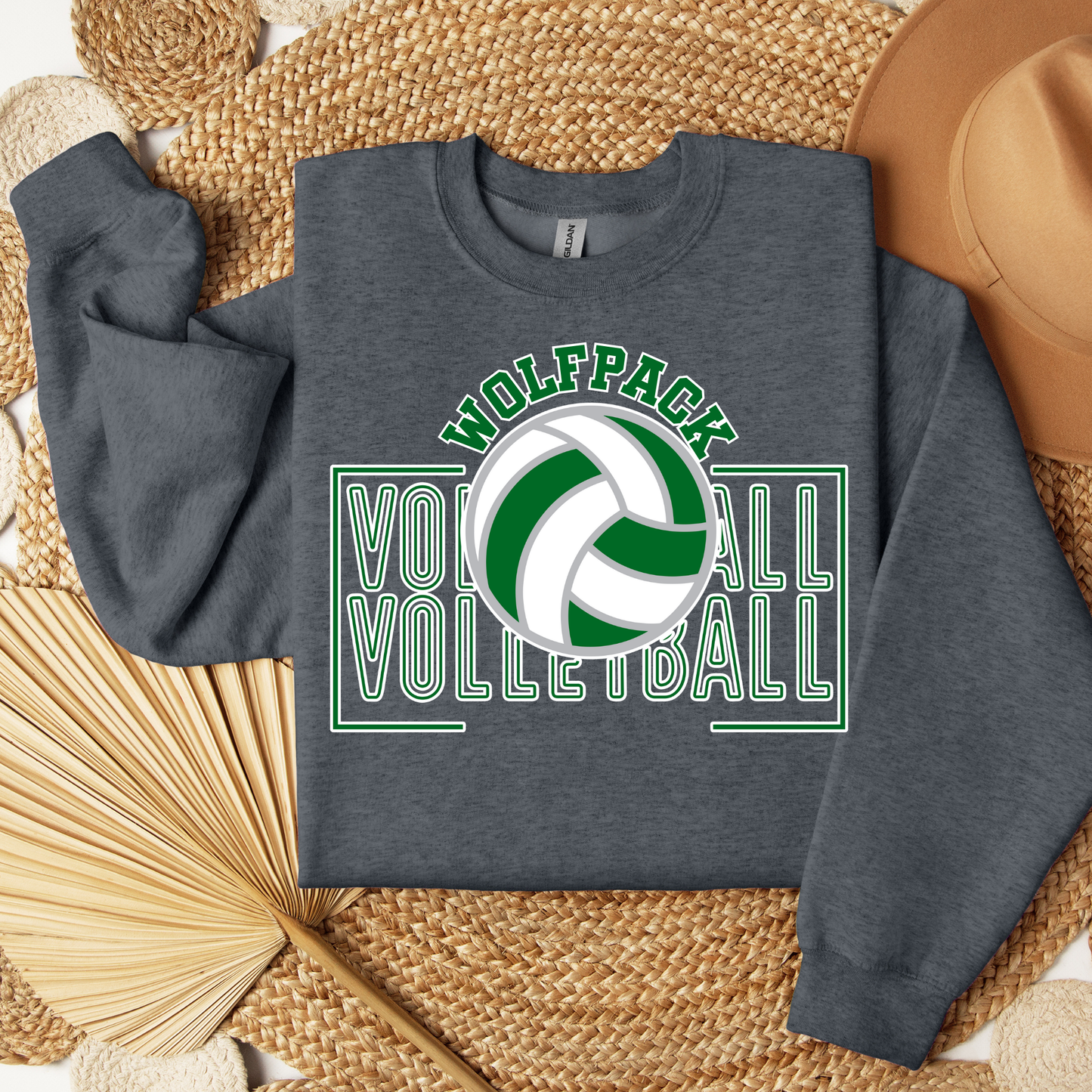 Wolfpack Volleyball - Hoodie or Crewneck Sweatshirt - Youth