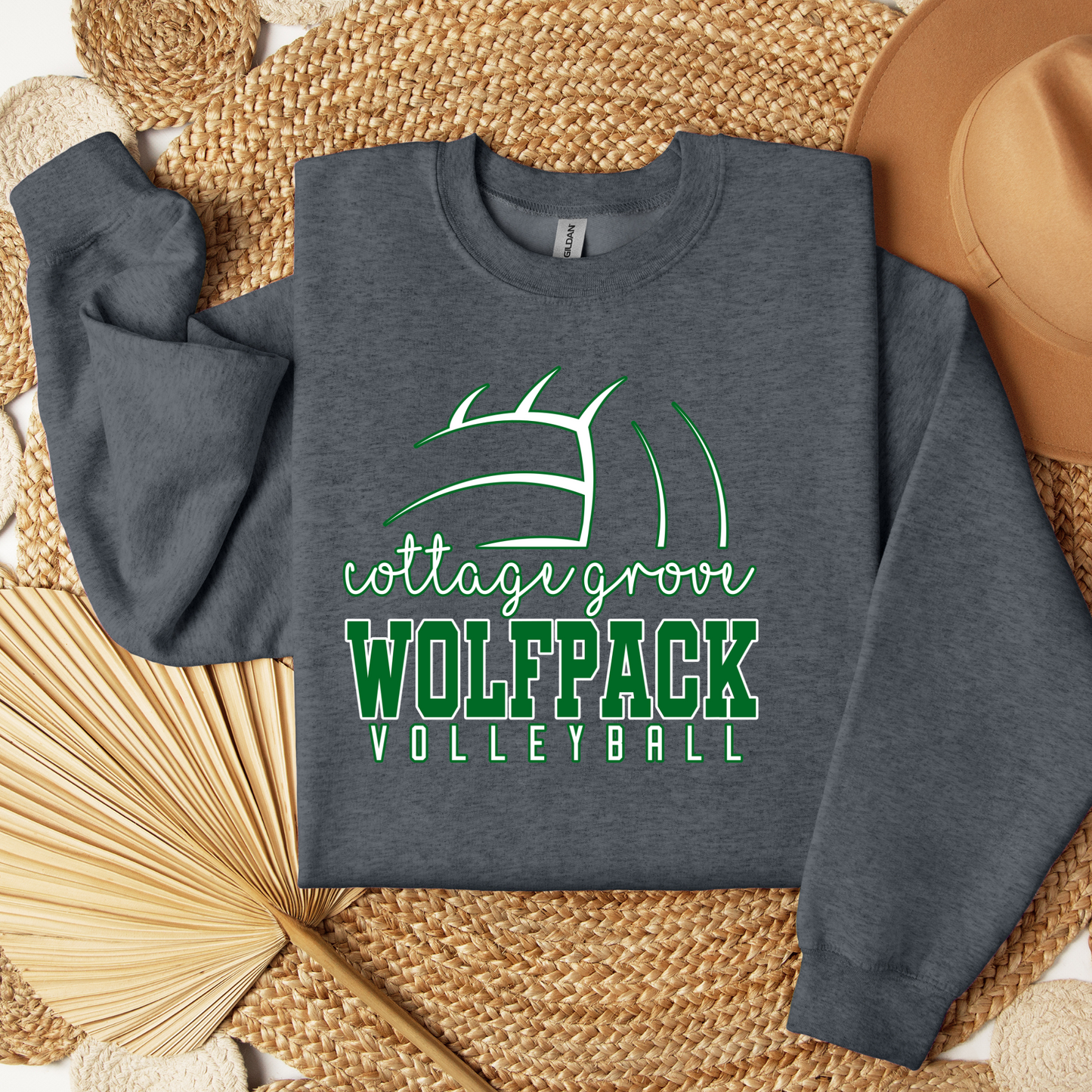 Wolfpack Volleyball - Hoodie or Crewneck Sweatshirt - Youth