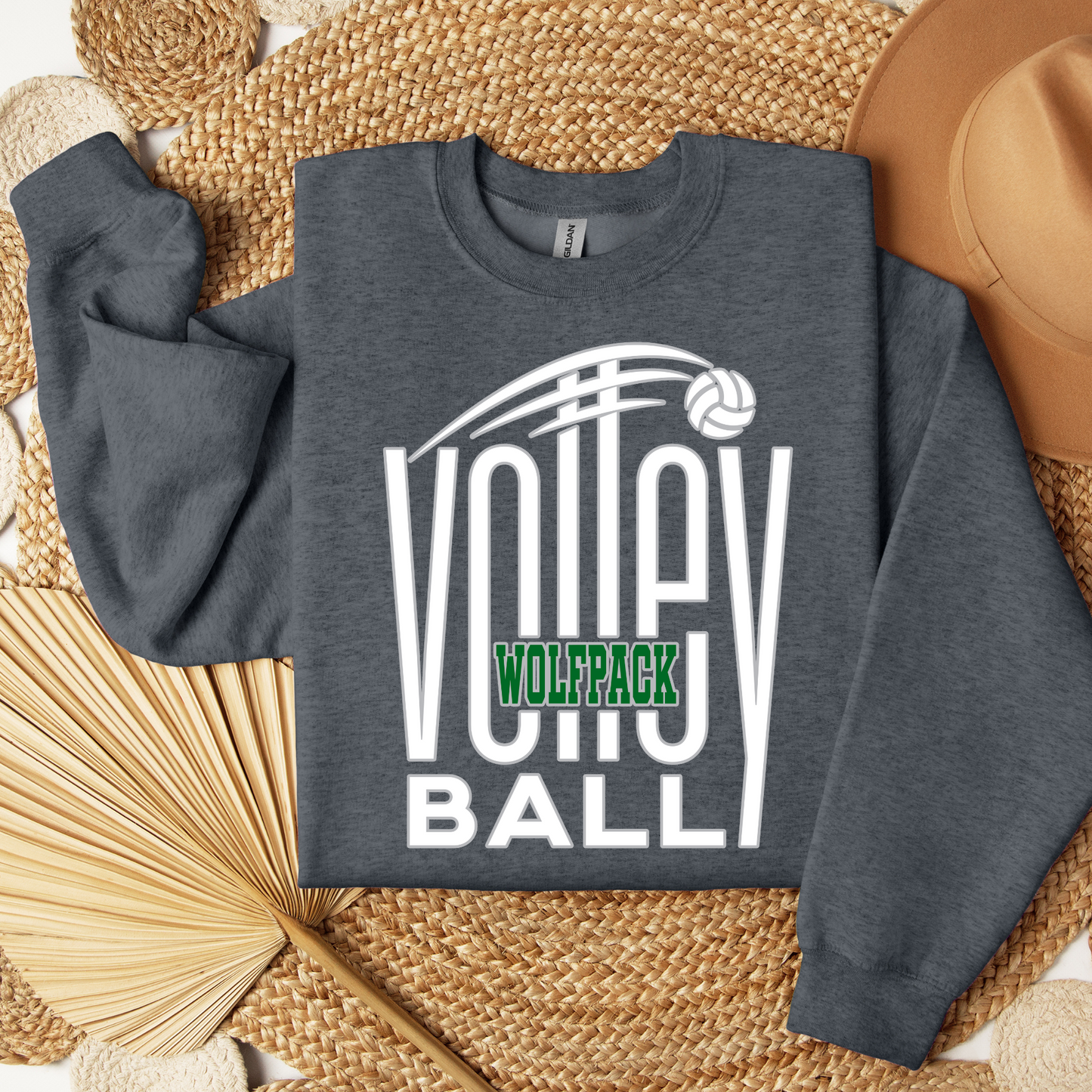 Wolfpack Volleyball - Hoodie or Crewneck Sweatshirt - Youth