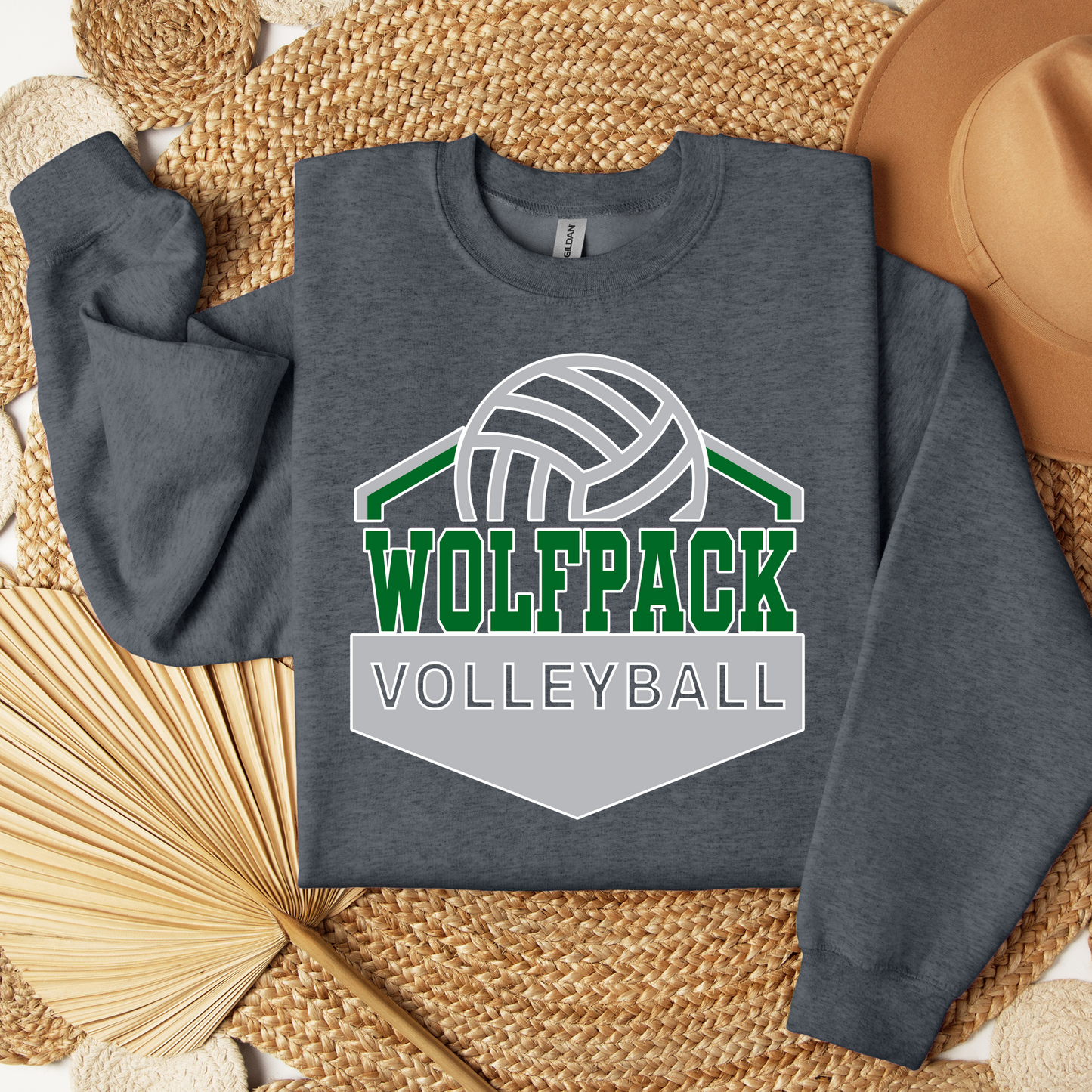 Wolfpack Volleyball - Hoodie or Crewneck Sweatshirt - Youth