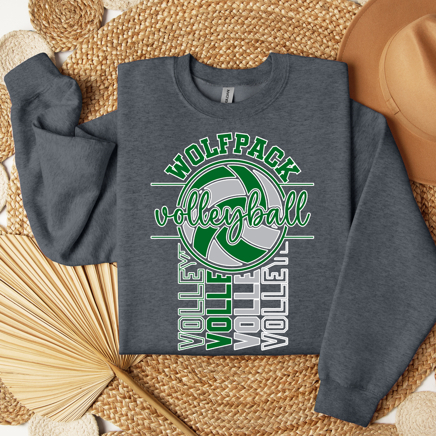 Wolfpack Vertical Hoodie - Hoodie or Crewneck Sweatshirt - Youth
