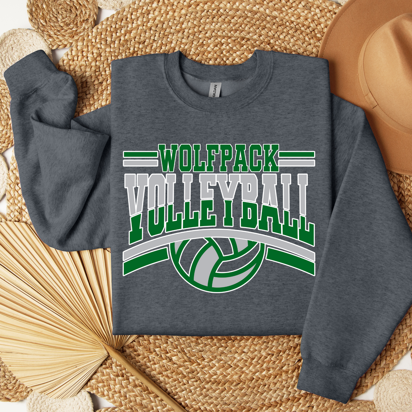 Wolfpack Volleyball - Hoodie or Crewneck Sweatshirt - Youth