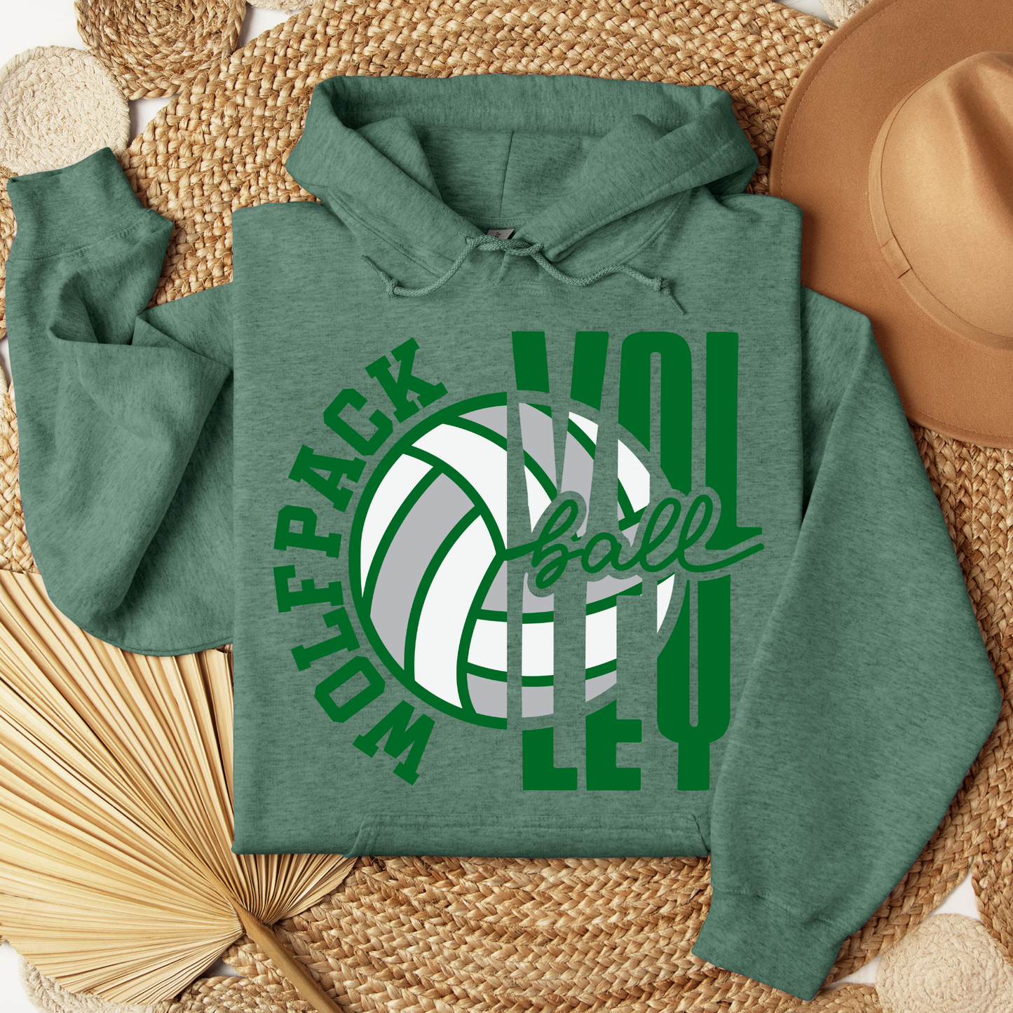 Wolfpack Volleyball - Hoodie or Crewneck Sweatshirt - Youth