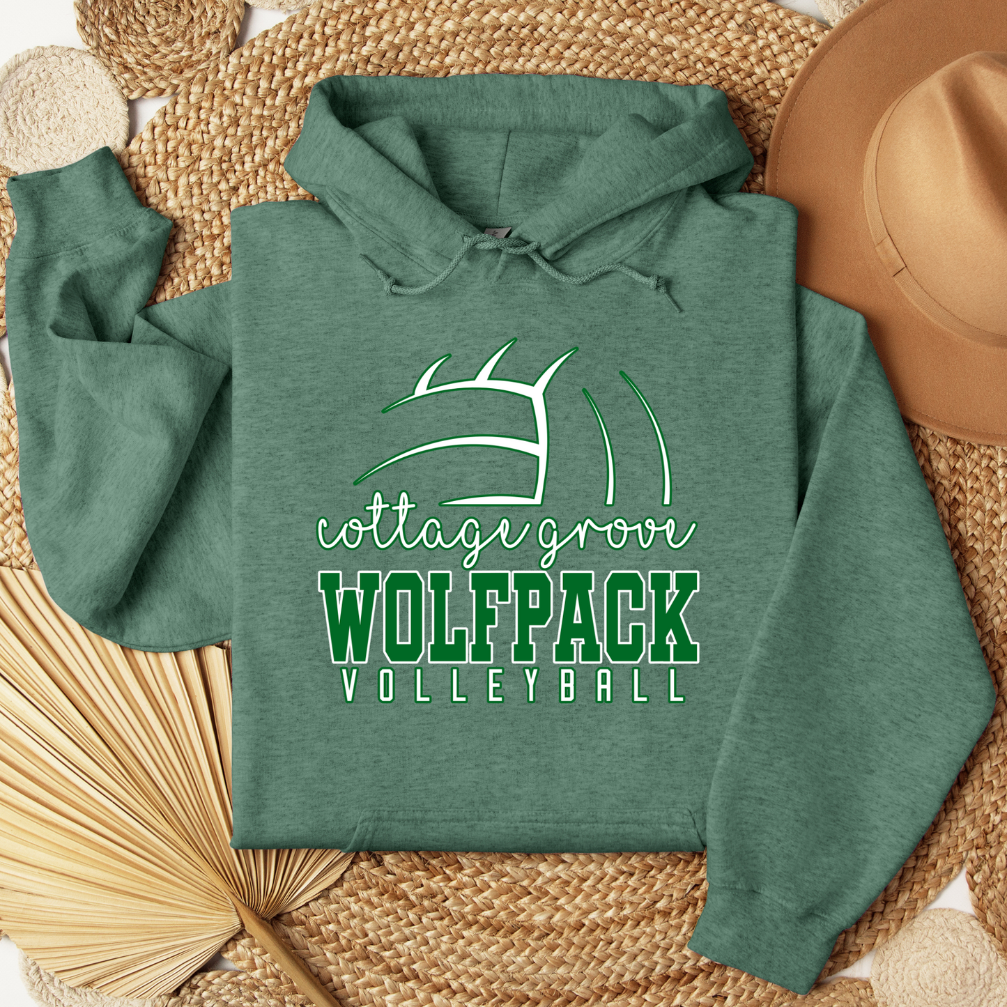 Wolfpack Volleyball - Hoodie or Crewneck Sweatshirt - Youth