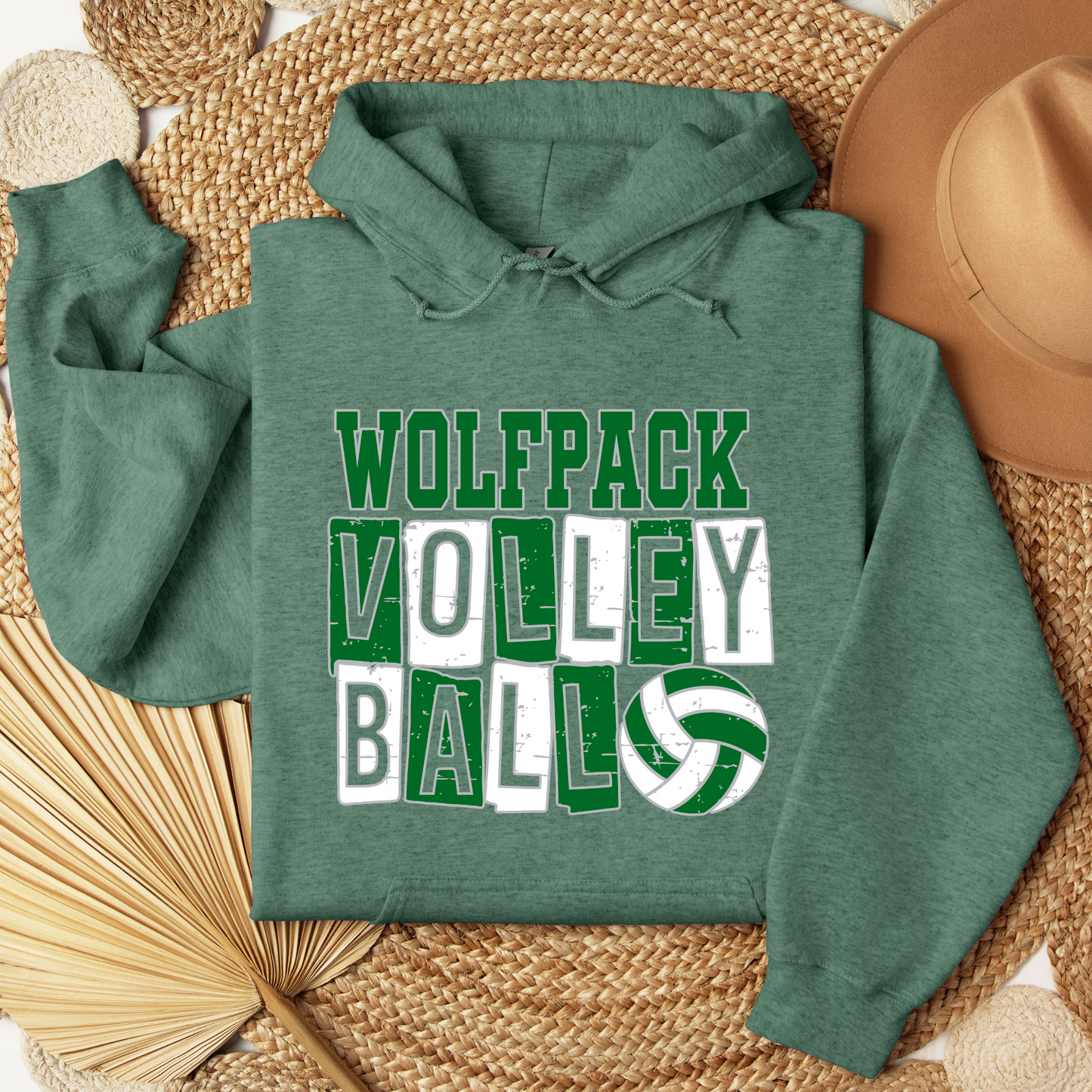 Wolfpack Volleyball - Hoodie or Crewneck Sweatshirt - Youth