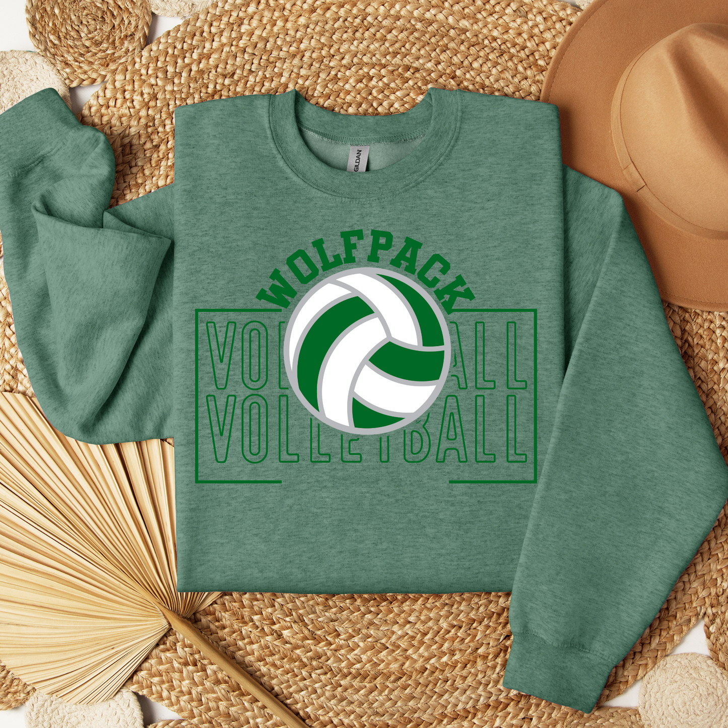 Wolfpack Volleyball - Hoodie or Crewneck Sweatshirt - Youth