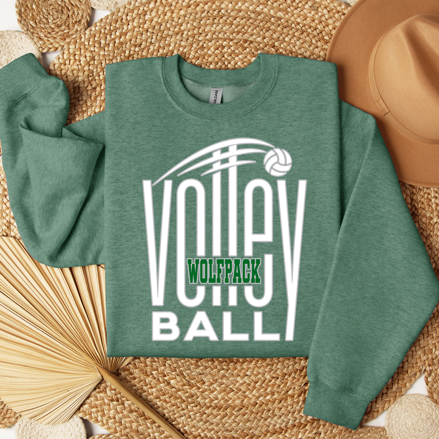 Wolfpack Volleyball - Hoodie or Crewneck Sweatshirt - Youth