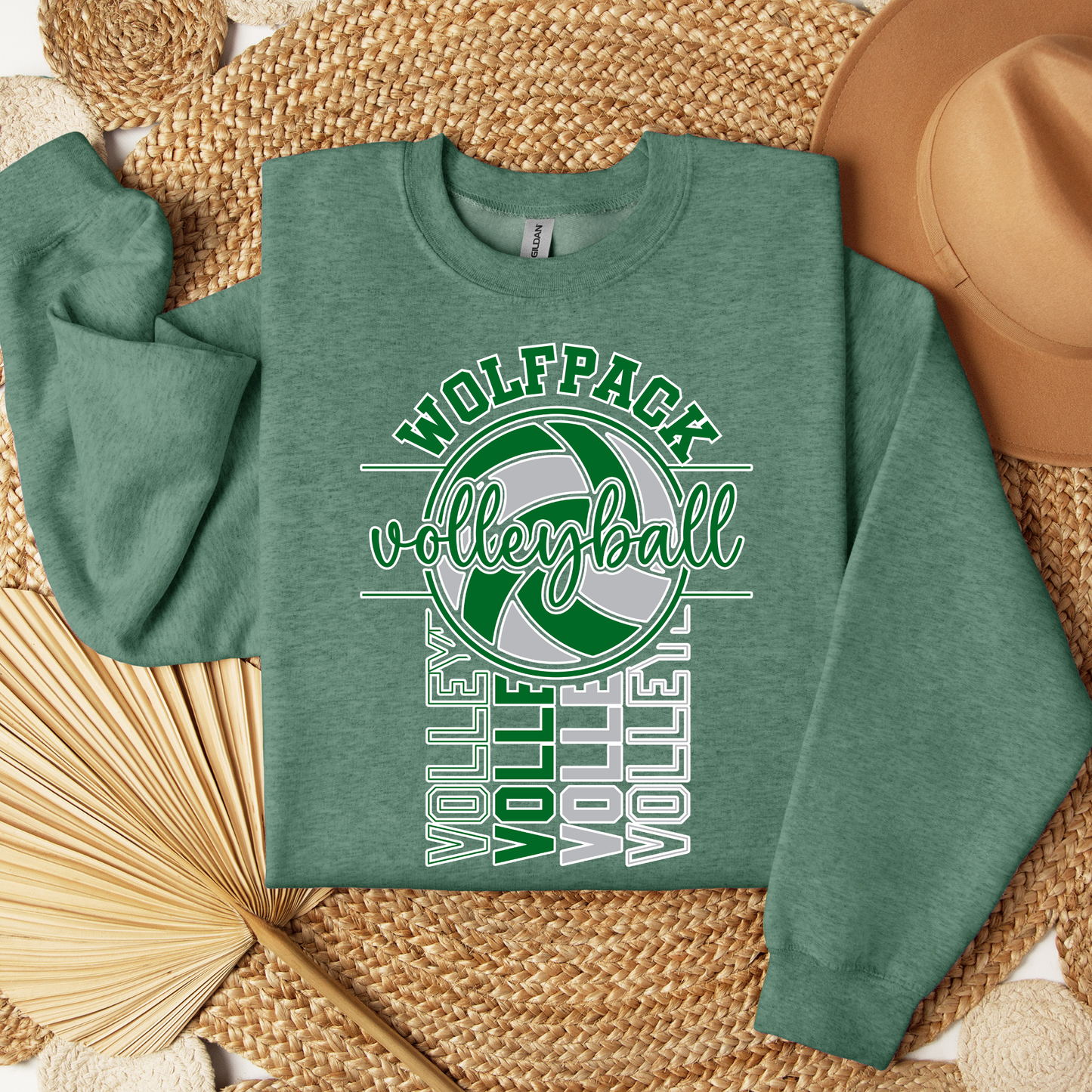Wolfpack Vertical Hoodie - Hoodie or Crewneck Sweatshirt - Youth