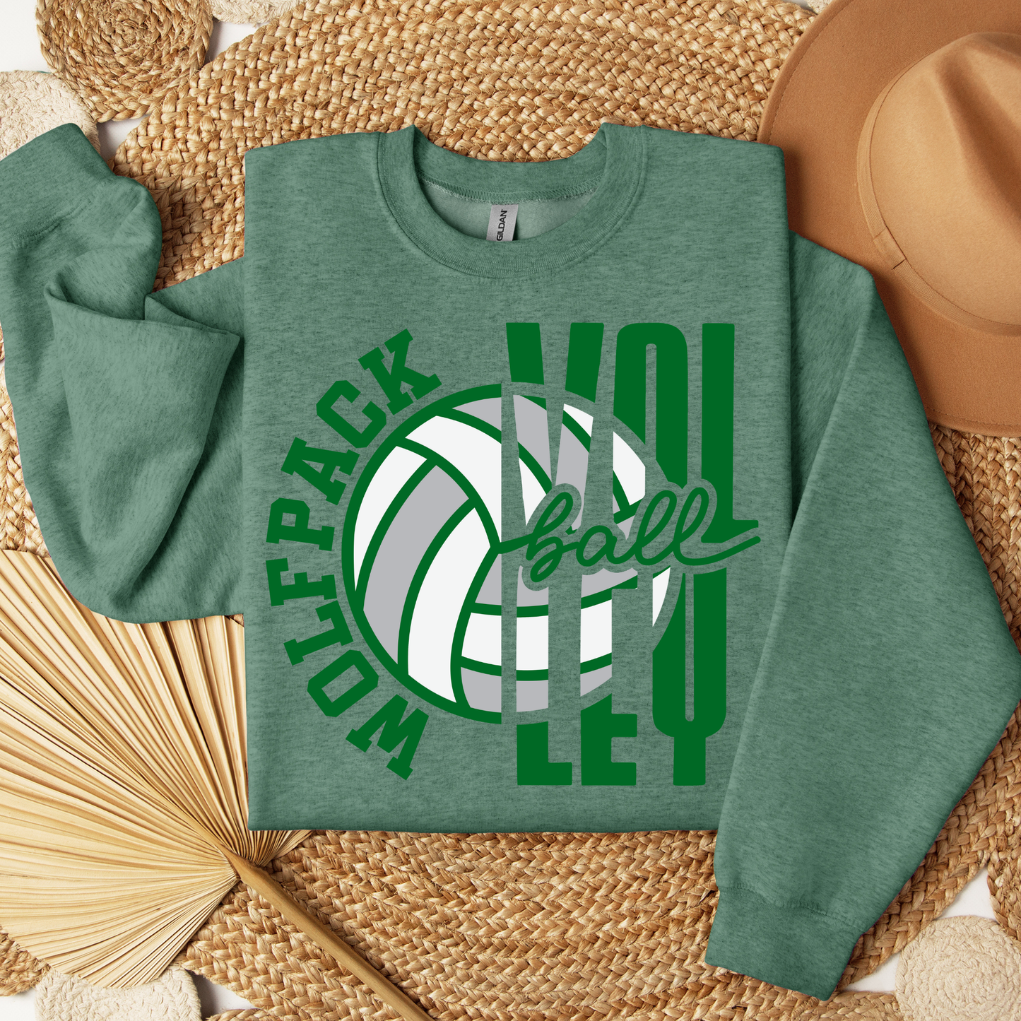 Wolfpack Volleyball - Hoodie or Crewneck Sweatshirt - Youth
