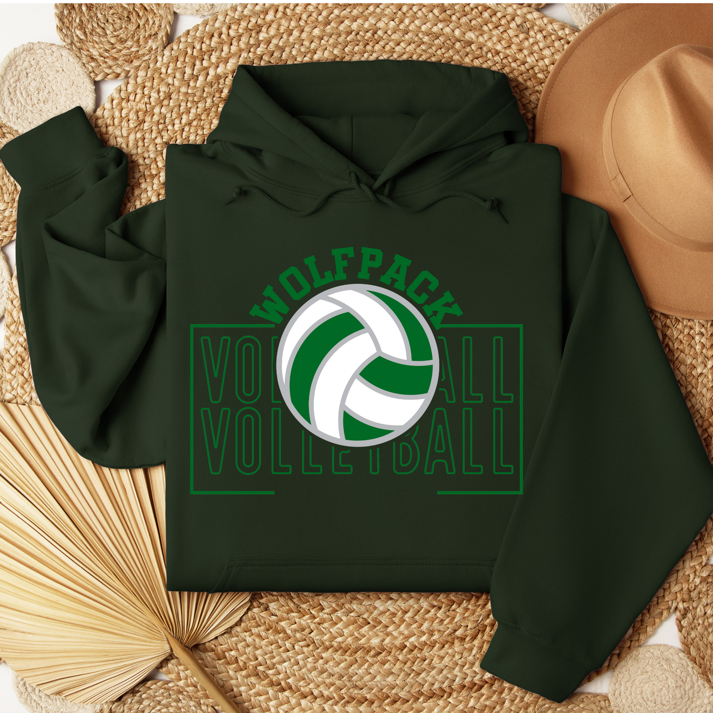 Wolfpack Volleyball - Hoodie or Crewneck Sweatshirt - Youth