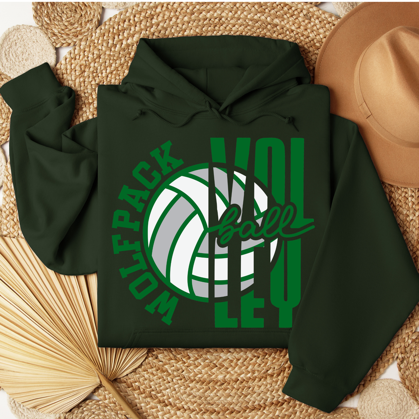 Wolfpack Volleyball - Hoodie or Crewneck Sweatshirt - Youth