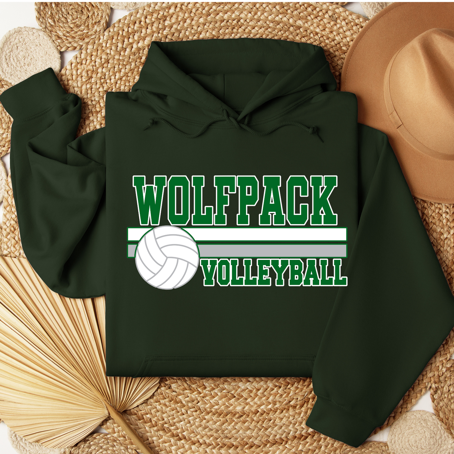 Wolfpack Volleyball - Hoodie or Crewneck Sweatshirt - Youth