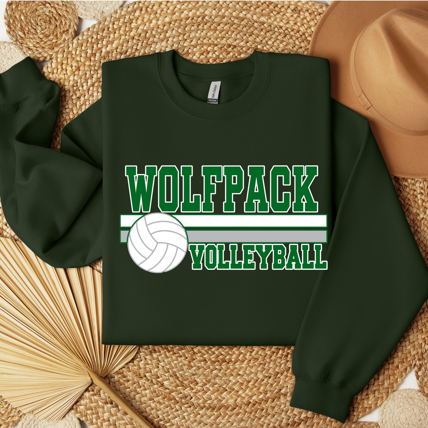 Wolfpack Volleyball - Hoodie or Crewneck Sweatshirt - Youth