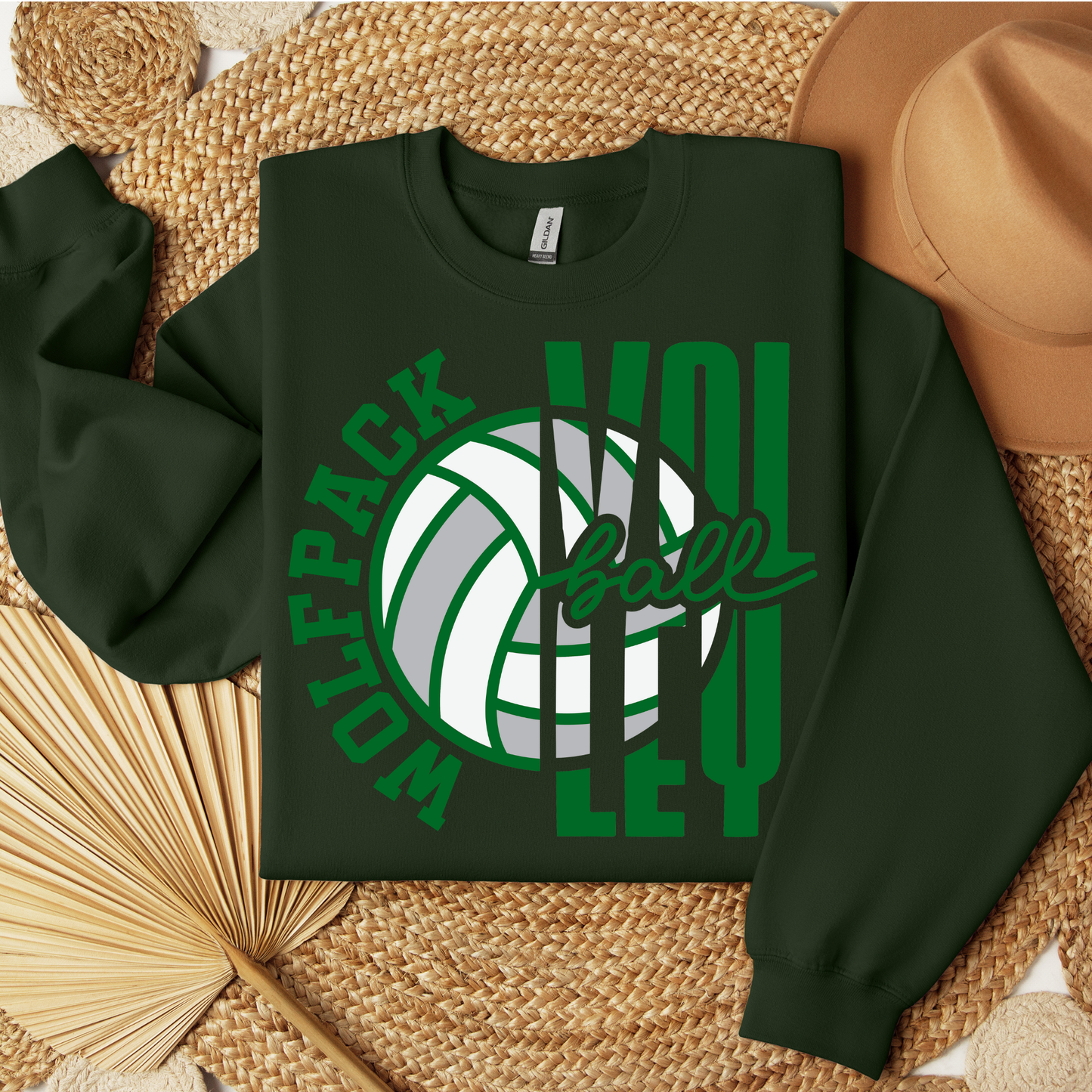 Wolfpack Volleyball - Hoodie or Crewneck Sweatshirt - Youth