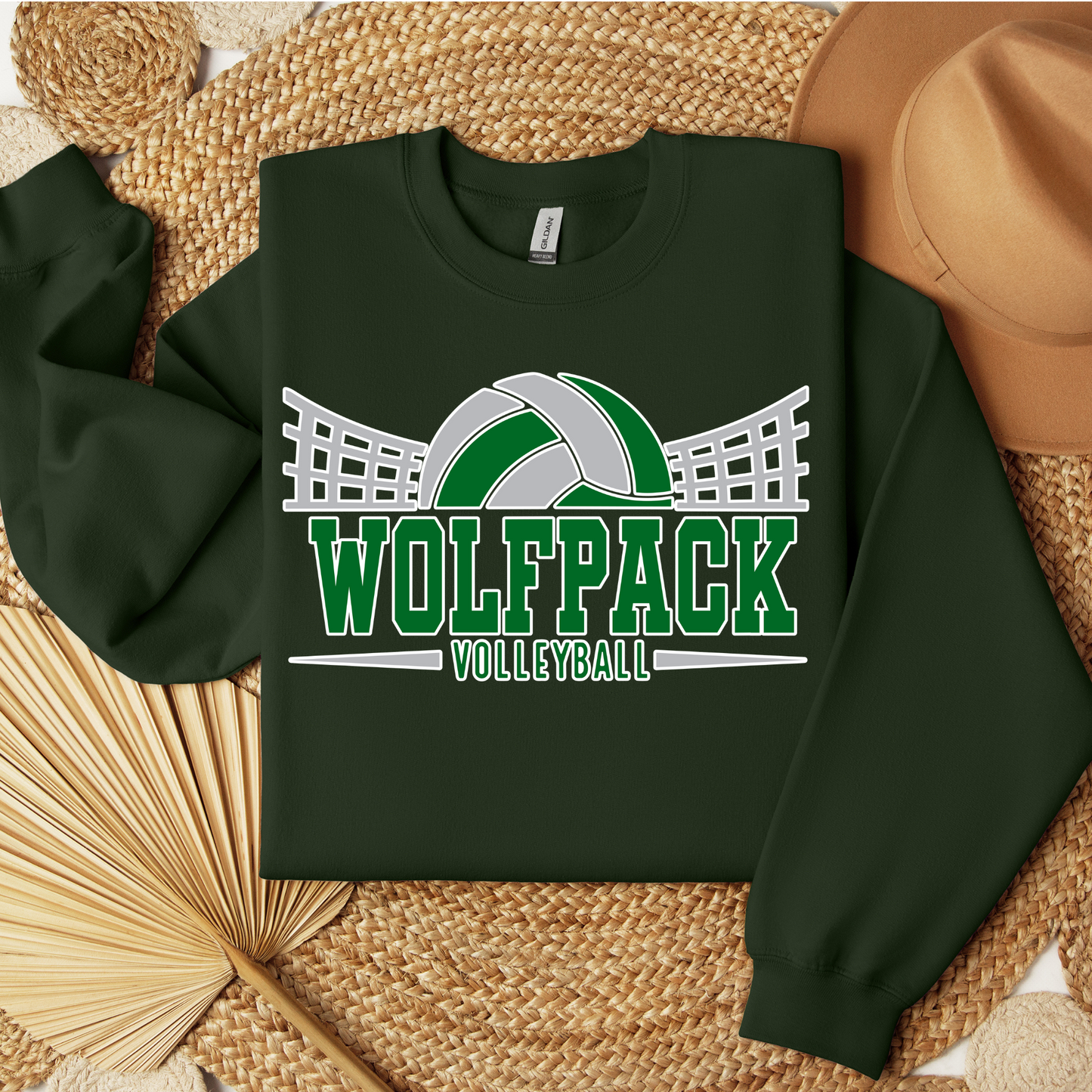 Wolfpack Volleyball - Hoodie or Crewneck Sweatshirt - Youth
