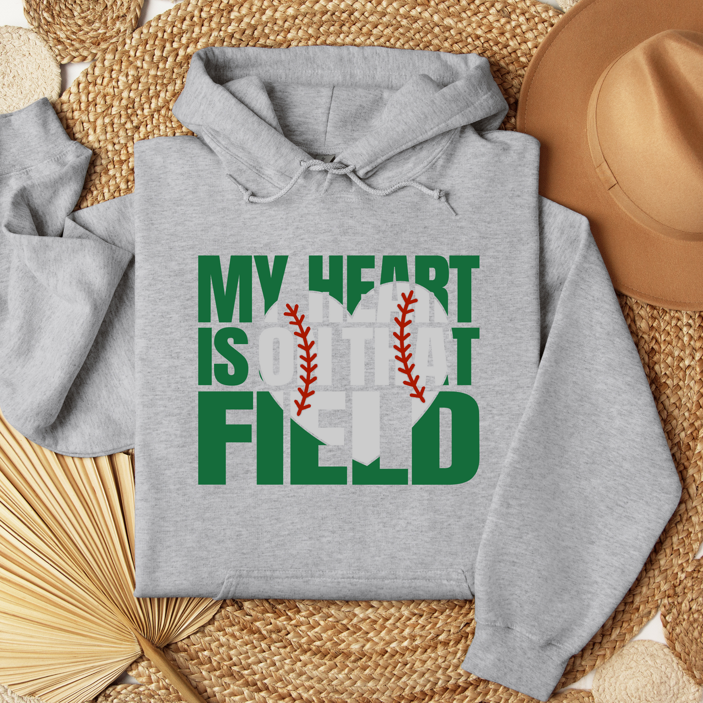 My Heart is On that Field Hoodie or Crew