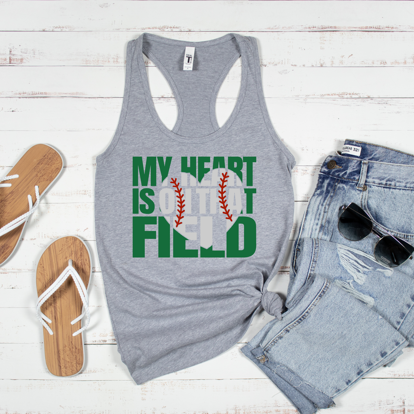 MY Heart is On That Field Tee or Tank