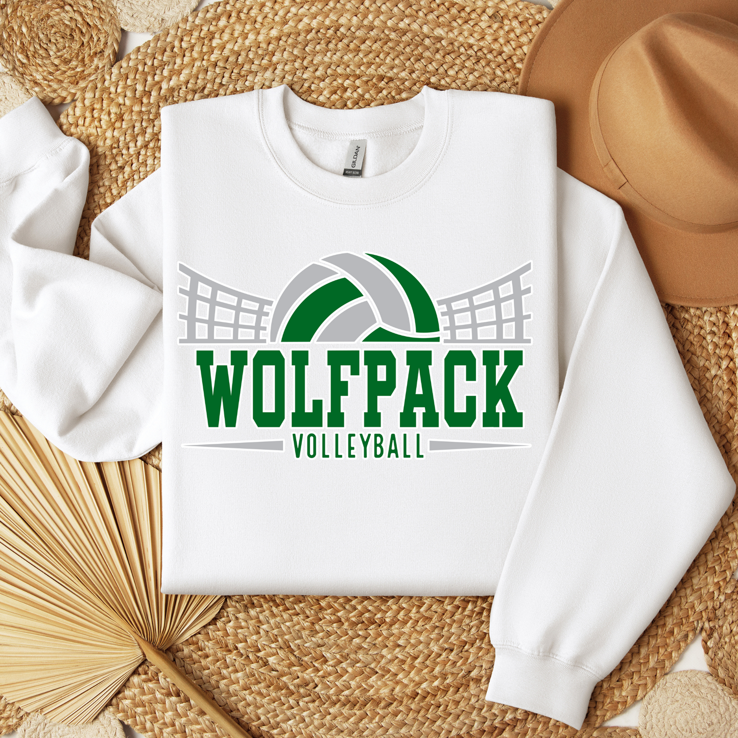 Wolfpack Volleyball - Hoodie or Crewneck Sweatshirt - Youth