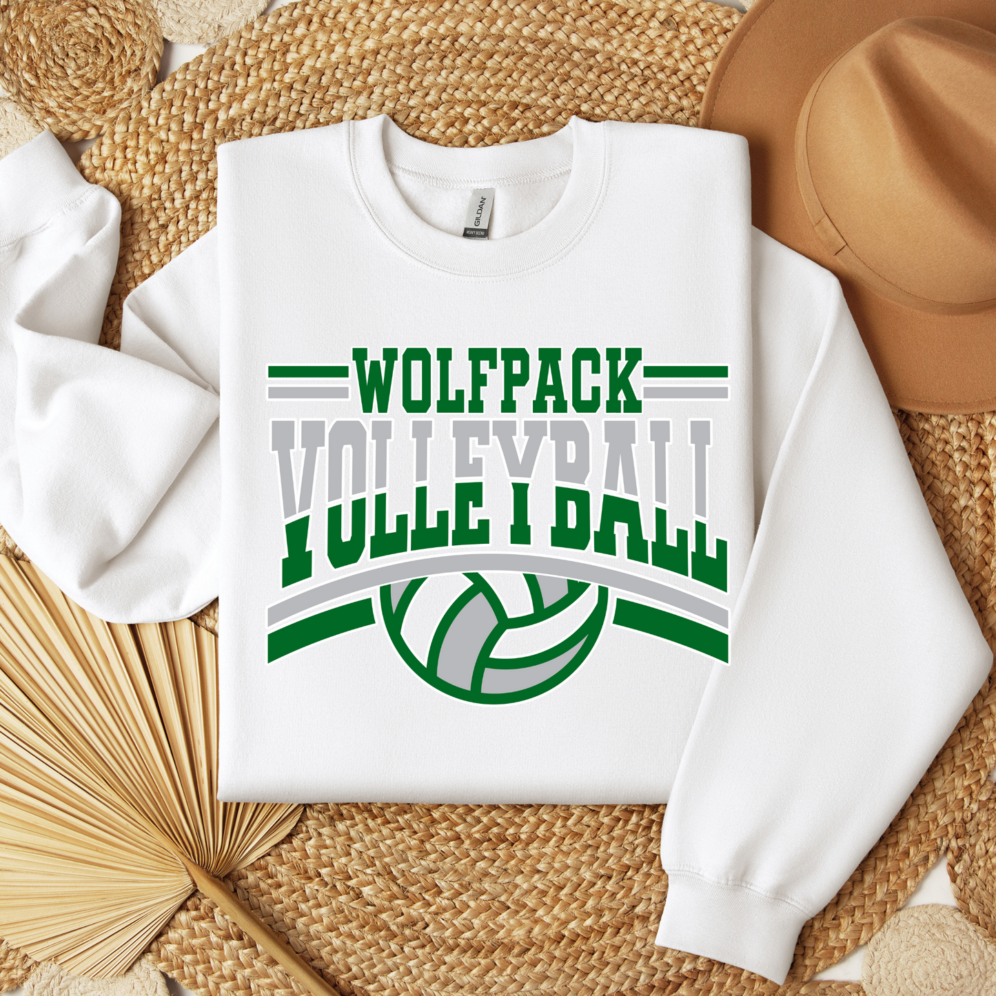 Wolfpack Volleyball - Hoodie or Crewneck Sweatshirt - Youth