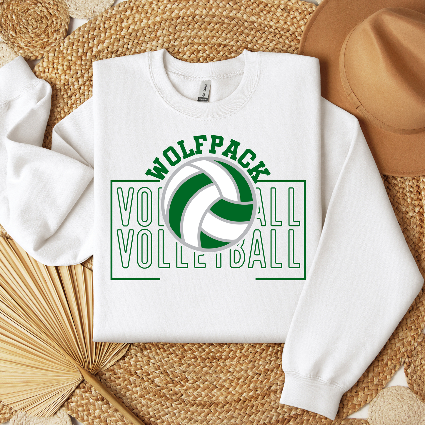 Wolfpack Volleyball - Hoodie or Crewneck Sweatshirt - Youth