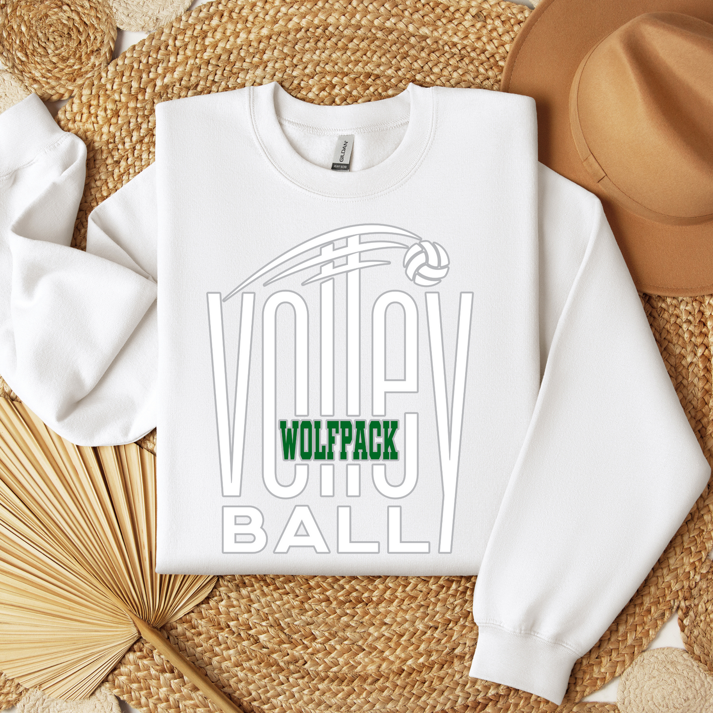 Wolfpack Volleyball - Hoodie or Crewneck Sweatshirt - Youth