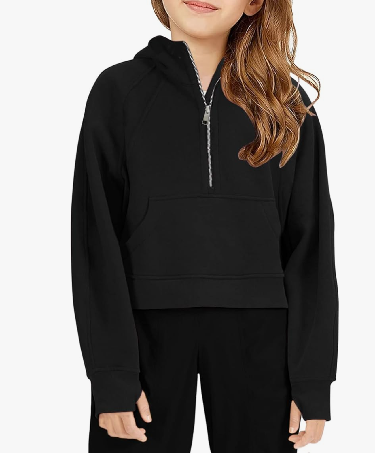 Girls - Customizable Half Zip - Black or Pink
