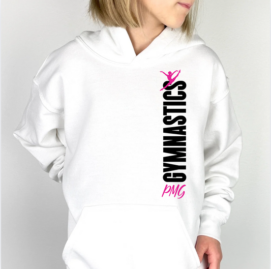 PMG Gymnastics - Black on White -  Youth Hoodie or Crew NEW 2025!