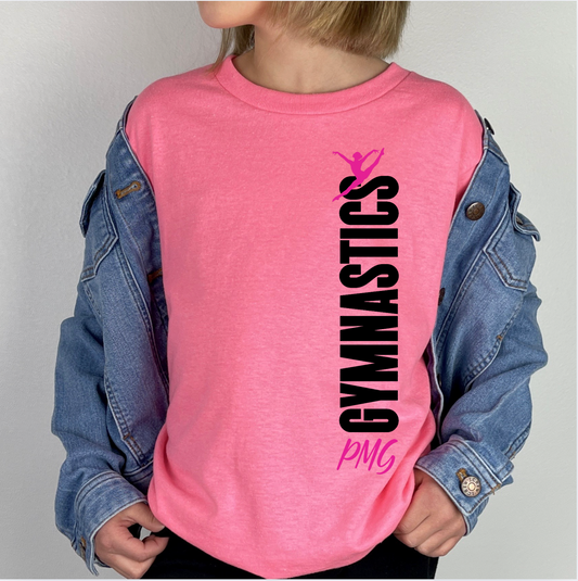 PMG Gymnastics - Black on Pink -  Youth Hoodie or Crew NEW 2025!