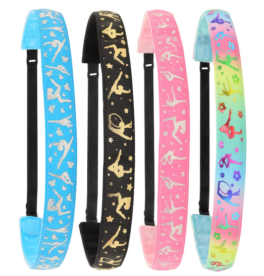 Gymnastics No Slip Head Bands - Set of Four