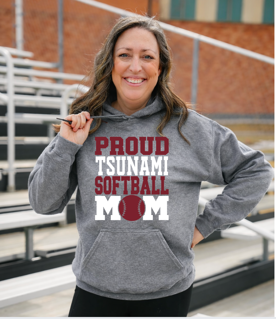 Proud Softball Mom Unisex Hoodie