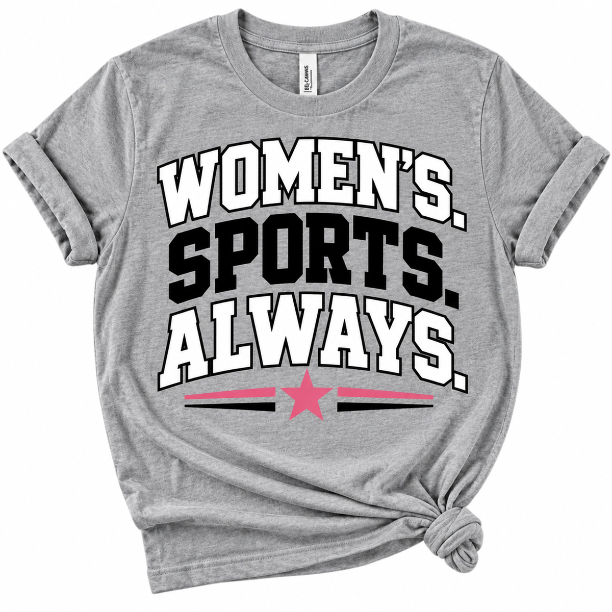 Women's. Sports. Always. Tee - Gray
