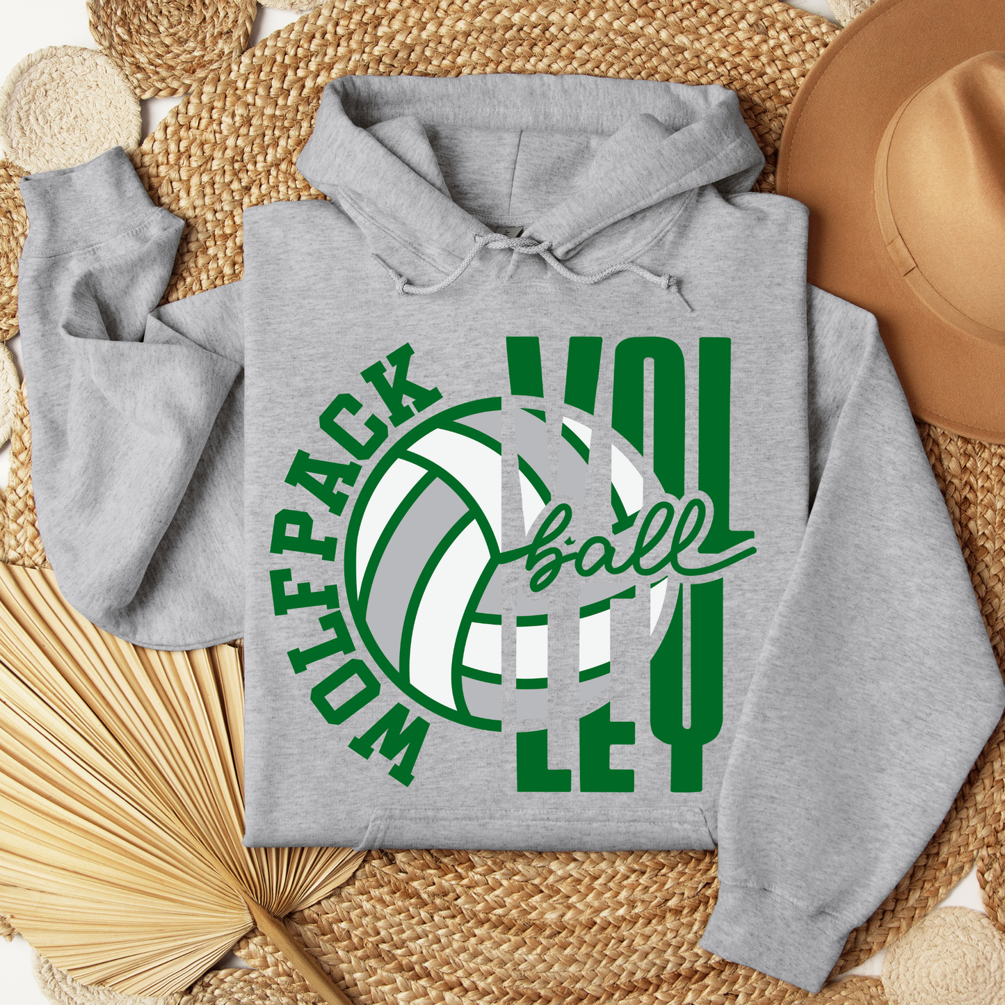 Wolfpack Volleyball - Hoodie or Crewneck Sweatshirt - Youth