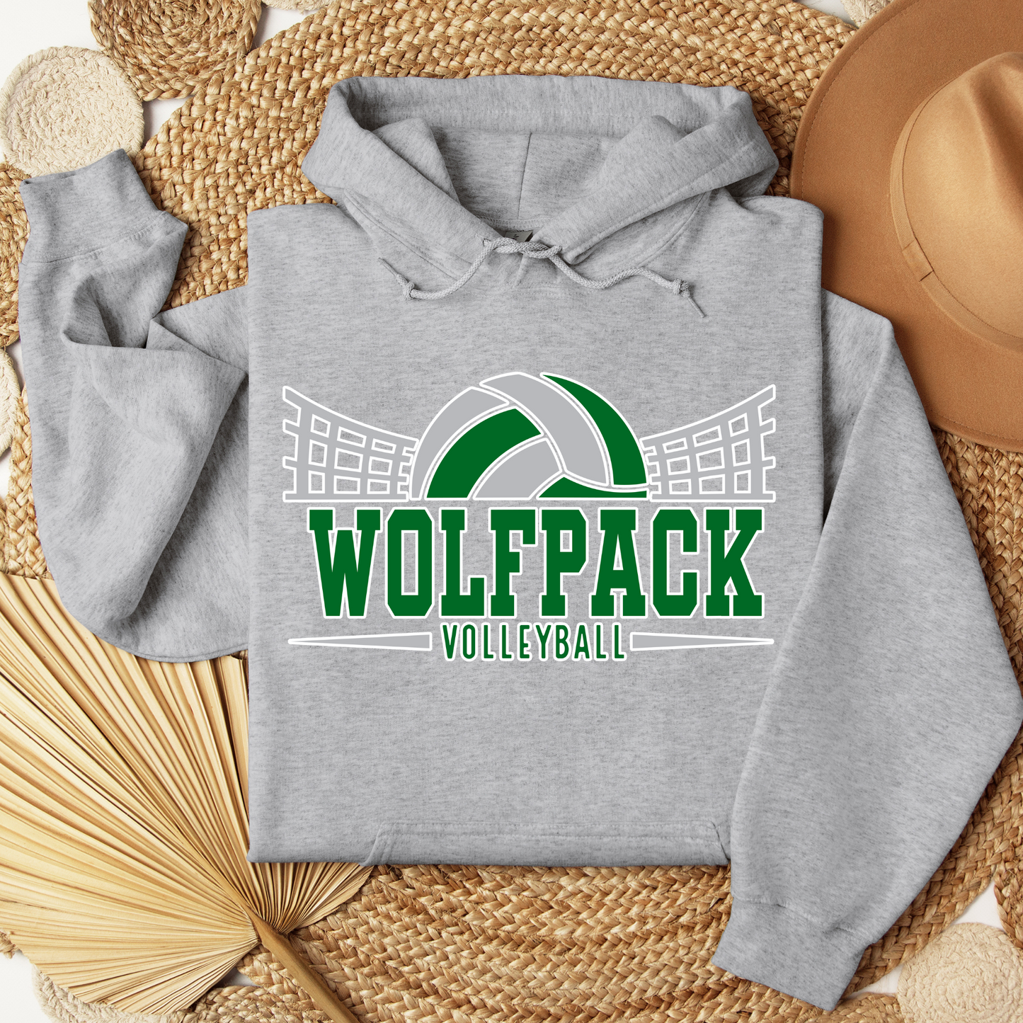 Wolfpack Volleyball - Hoodie or Crewneck Sweatshirt - Youth