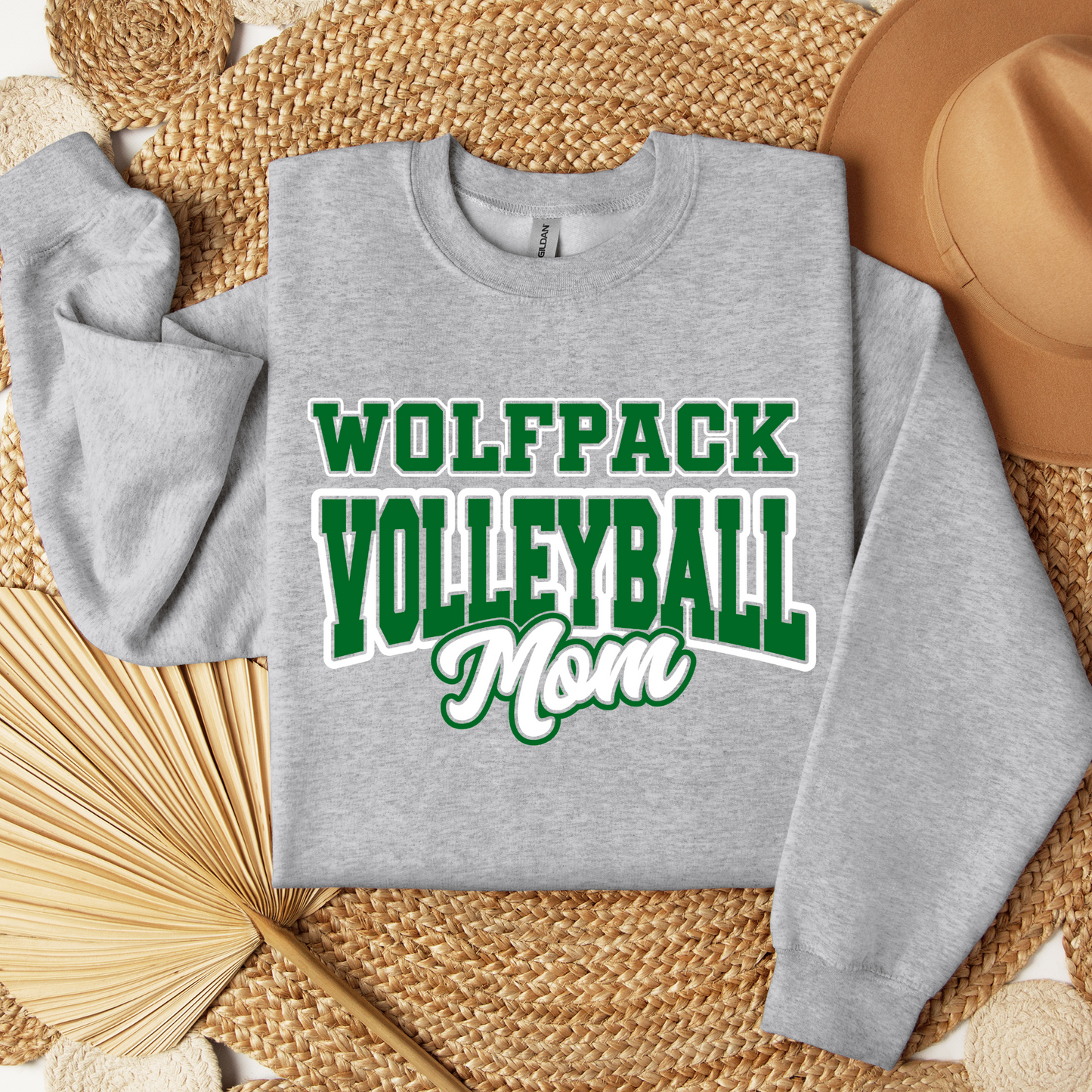 Wolfpack Volleyball - Hoodie or Crewneck Sweatshirt - Adult - ANY FAMILY MEMBER