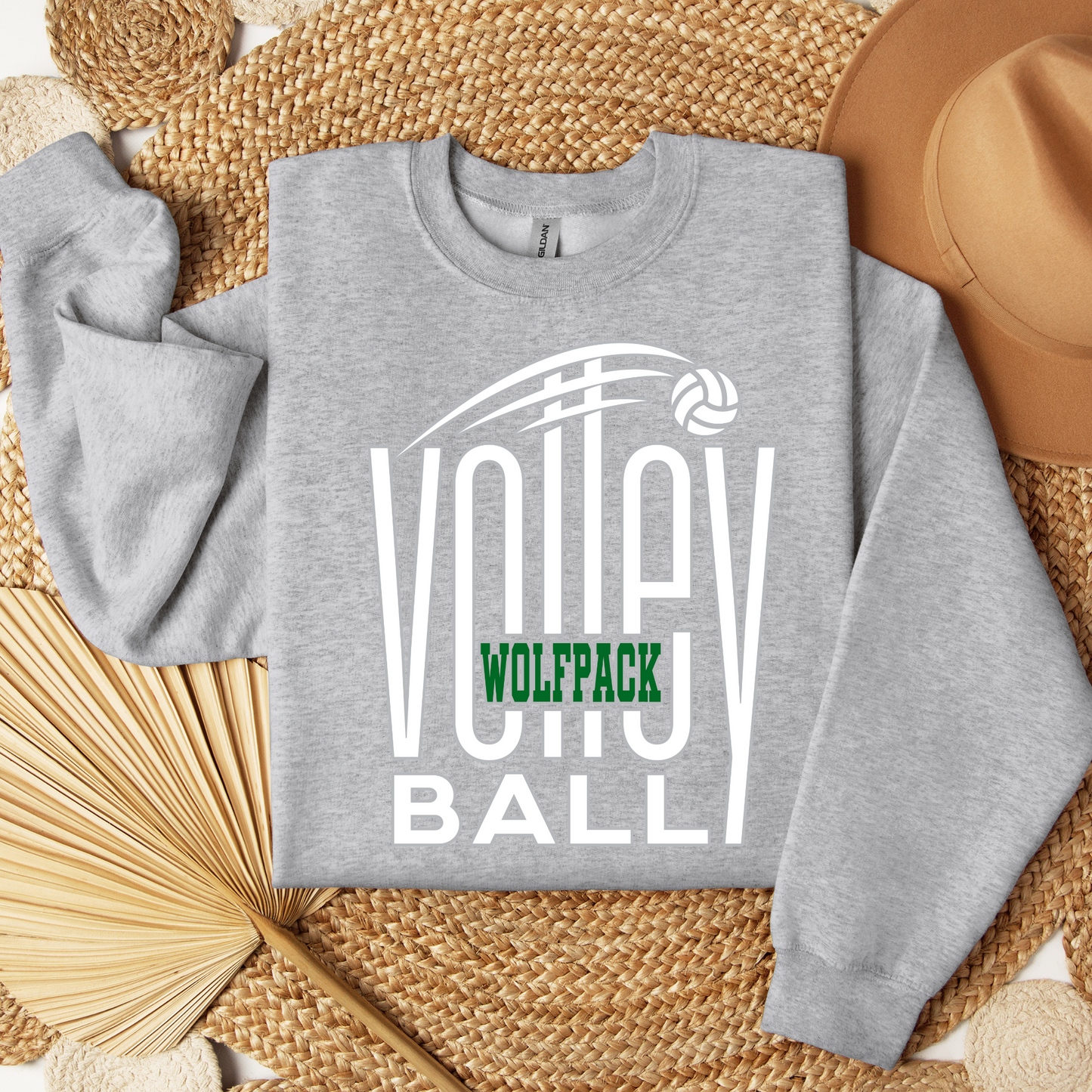 Wolfpack Volleyball - Hoodie or Crewneck Sweatshirt - Youth