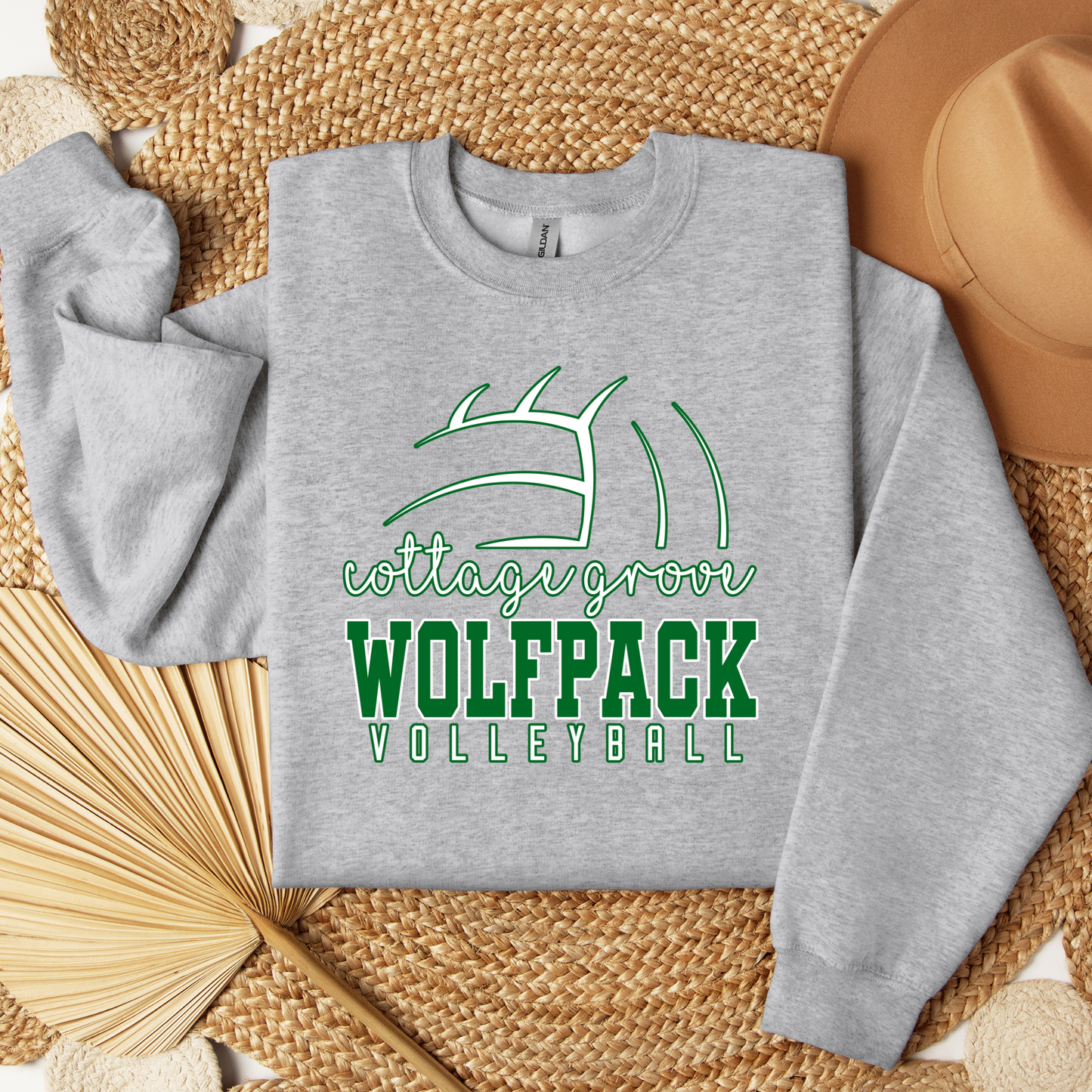 Wolfpack Volleyball - Hoodie or Crewneck Sweatshirt - Youth