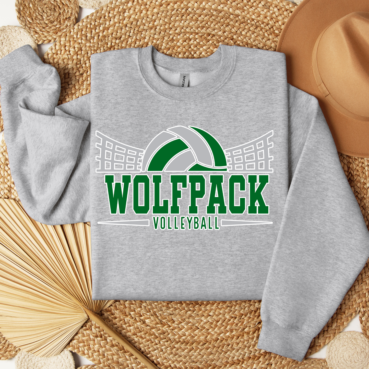 Wolfpack Volleyball - Hoodie or Crewneck Sweatshirt - Youth